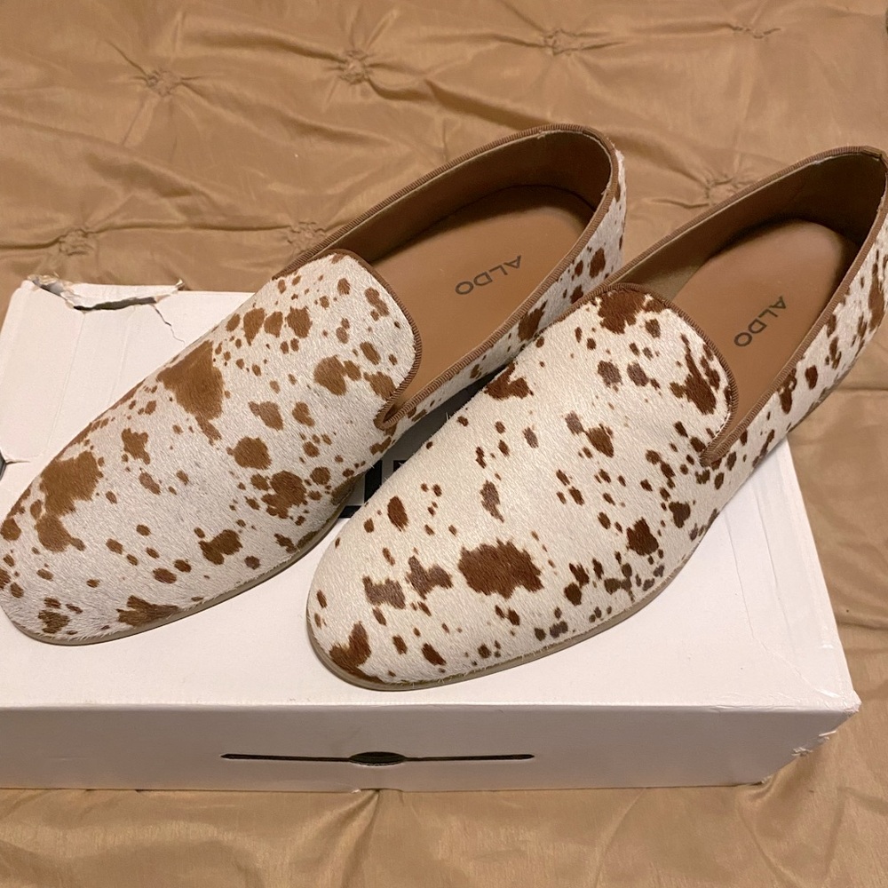 ALDO Cow Print Loafers